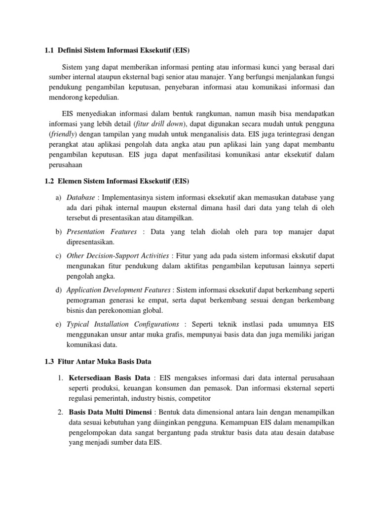 Sistem Informasi Eksekutif