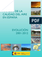 Calidad Aire España 2001-2012