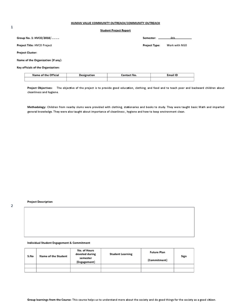 HVCO Community Outreach Project Report | PDF