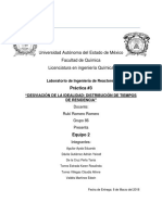 Desviación de la idealidad: Distribución de tiempos de residencia