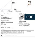 27 Jul 1996 Male GEN: Communication Address GATE Exam Details