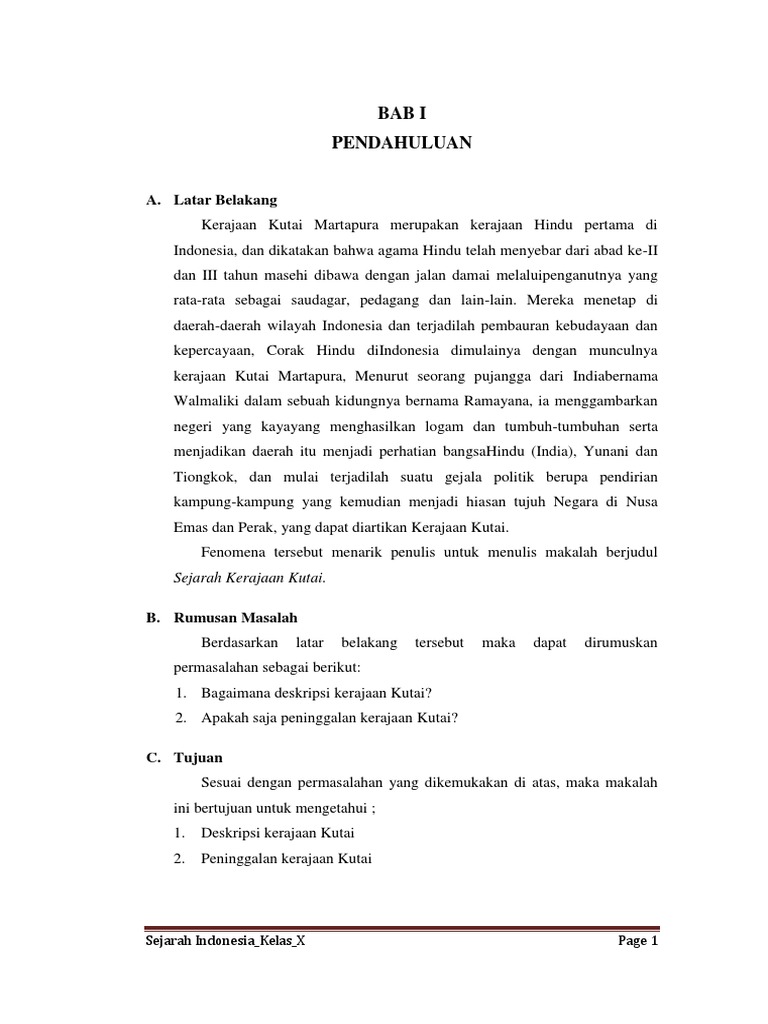 Kesimpulan Kerajaan Kutai Enak