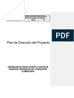 Plan de Dirección de Proyecto Ácido Cítrico (Corregido Profe)