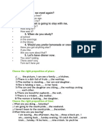 1 .When Can We Meet Again?: Choose The Right Preposition of Place