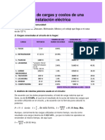 Análisis de Cargas y Costos de Una Instalación Eléctrica