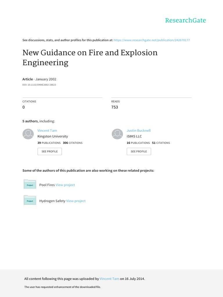 New Guidance On Fire and Explosion Engineering | PDF | Deformation ...