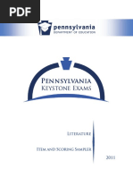 Keystone Literature Feb 2011 Item and Scoring Sampler