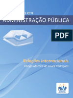 Bacharelado em Administração Pública: Relações Internacionais