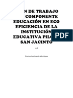 Plan de Trabajo Del Componente Educación en Eco Eficiencia
