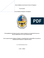 El Incumplimiento Del Término de Prueba, Ocasiona Retardación en La Sustanciación de Procesos Internos Administrativos de La Caja Nacional de Salud