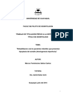 Rehabilitación Oral en Pacientes Infantiles Que Presentan Hipoplasia Del Esmalte (Amelogenesis Imperfecta)