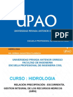 Relacion Precupitacion Encorrentia, Gestion de Los Recursos Hidrcos