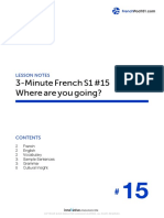 3-Minute French S1 #15 Where Are You Going?: Lesson Notes