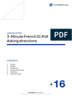 3-Minute French S1 #16 Asking Directions: Lesson Notes