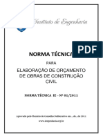 NORMA TCNICA Elaborao Oramento Construo Civil