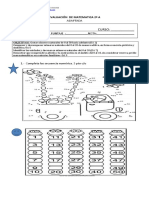 Evaluación de Matematicas 2a