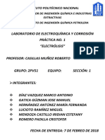 Electrolisis con diferentes soluciones