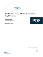 The Doctrine of Constitutional Avoidance: A Legal Overview: Andrew Nolan