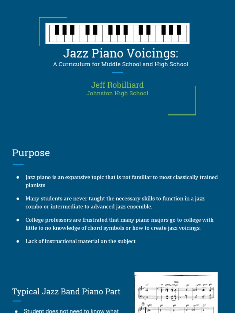 IBA 2017 RobilliardJazz Piano Curriculum PDF Chord (Music) Jazz