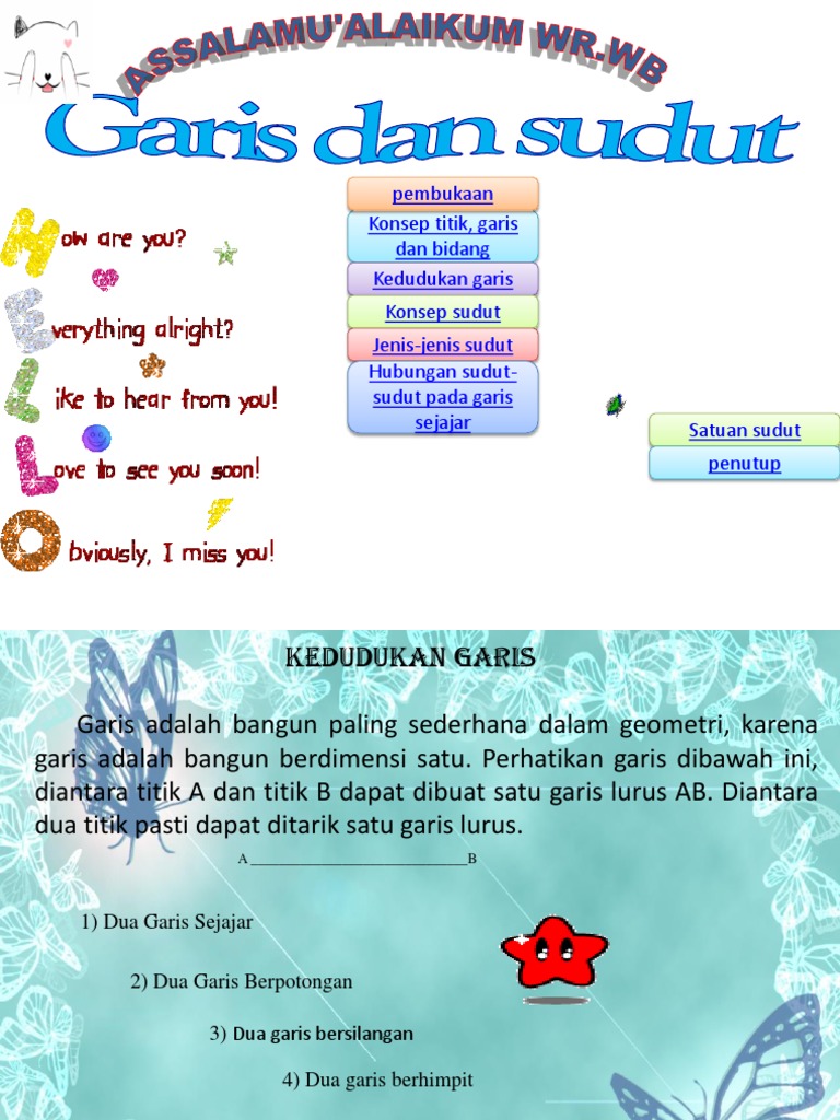 Ppt Garis Dan Sudut Kelas 7