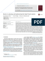 Barriers To Planning and Implementing Bus Rapid Transit Systems