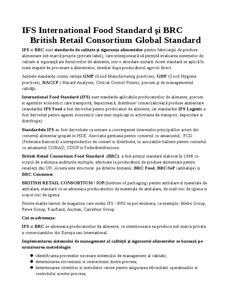 BRC Standard | PDF