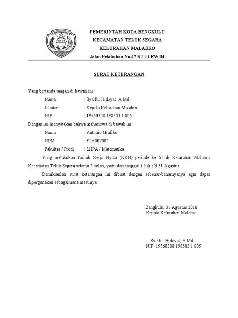 Contoh Surat Domisili 35 Syarat Kur Bni 2021  Pengertian, Jenis, Tabel