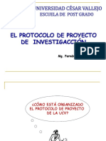 Organización del protocolo de investigación UCV