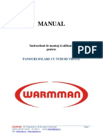 Panouri Solare Cu Tuburi Vidate Warmman Limba Romana Manual PDF