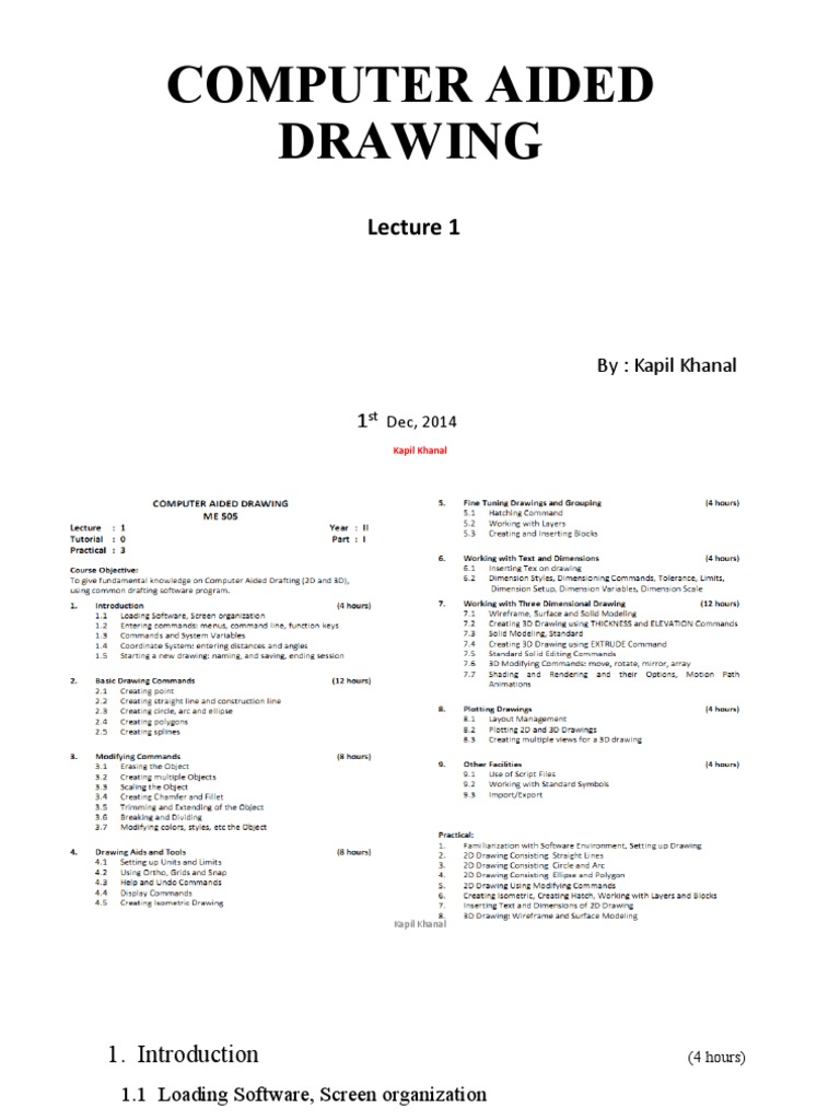 AutoCAD Basics: Commands & Drawing Techniques | PDF | Circle | Ellipse