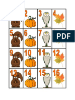 October Calendar Pieces