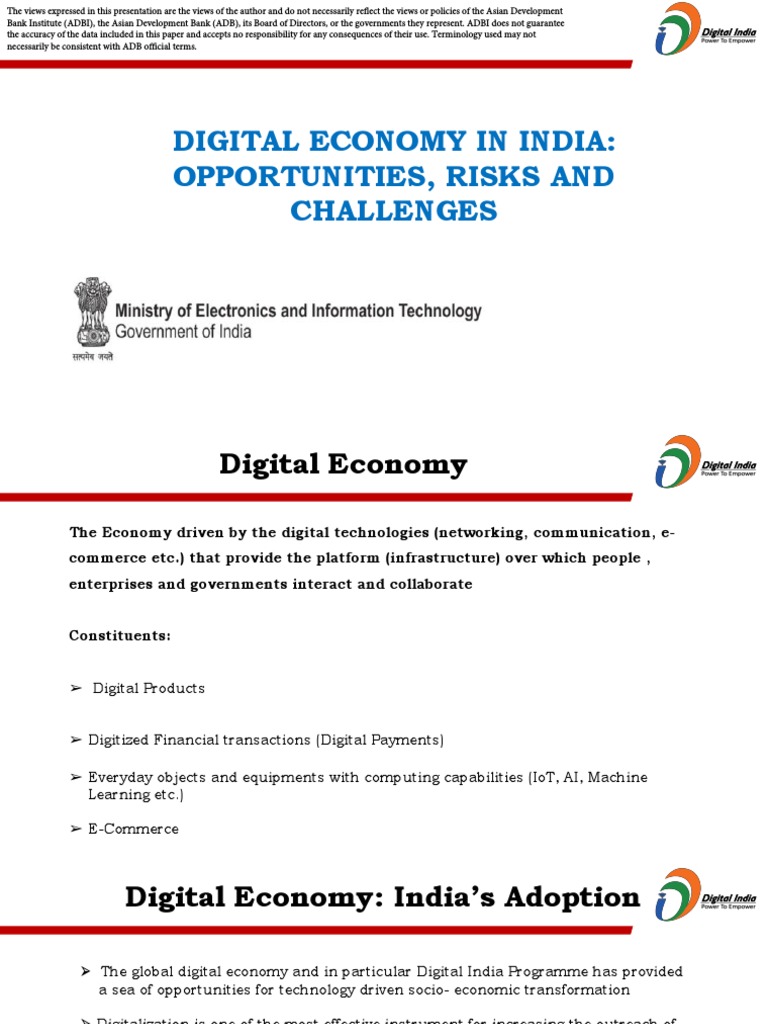 Digital Economy in India Opportunities, Risks and Challenges PDF