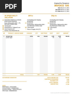 Invoice 105: Hi Speed Multi Solution Ship To: Bill To