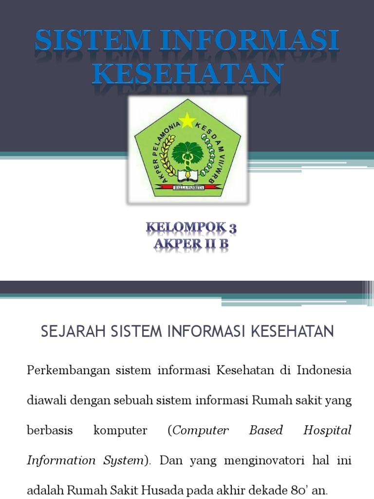 SISTEM INFORMASI KESEHATAN pptx SISTEM INFORMASI KESEHATAN pptx