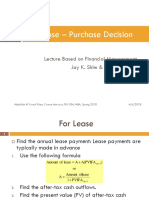 The Lease – Purchase Decision