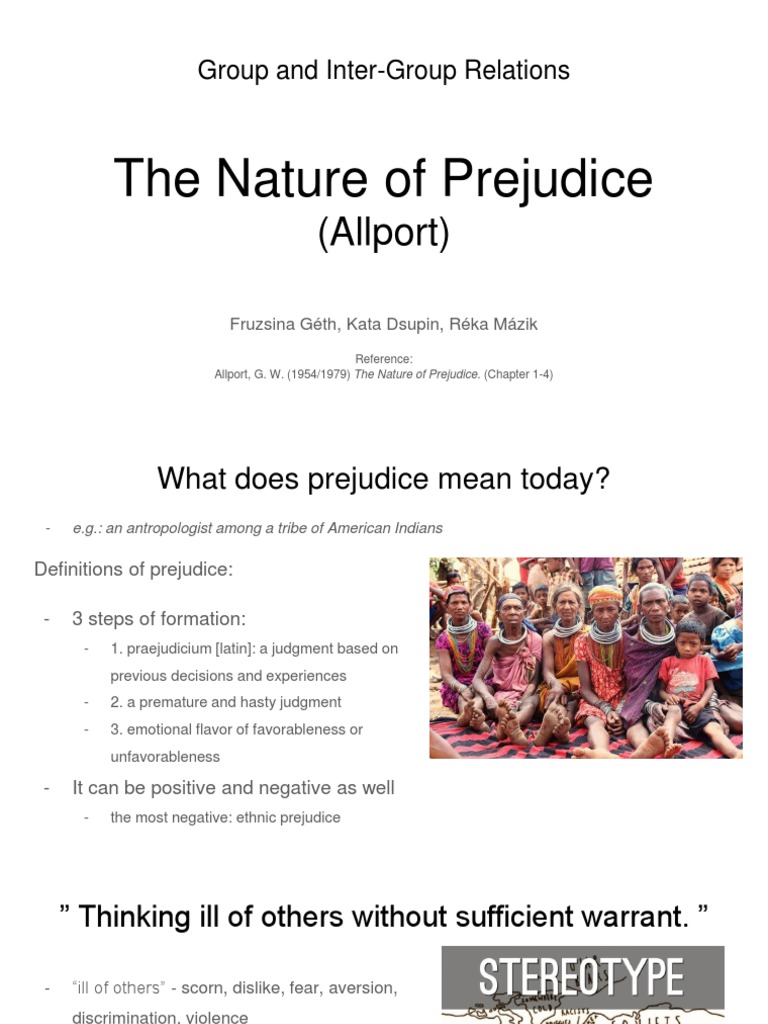 dato Ansøger Station The Nature of Prejudice | PDF | Prejudices | Discrimination
