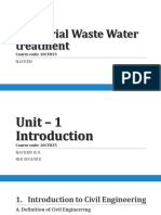 Industrial Waste Water Treatment - Unit 1
