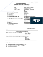 Form No.1 Food Corporation of India Membership & Option Form by The Employee (Defined Contribution Pension Scheme)