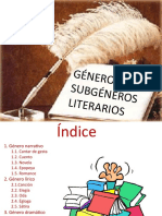 Presentacion Generos y Subgenero Literarios