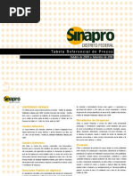 Tabela SINAPRO 2009