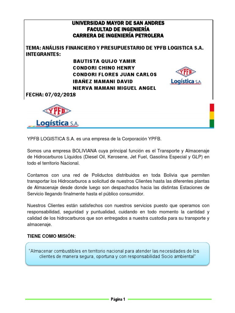 Proyecto Ypfb Final Analisis Foda Logistica