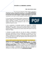 Lineamientos Contestación de Una Demanda Laboral