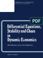 Differentials Equations, Stability and Chaos in Dynamic Economics