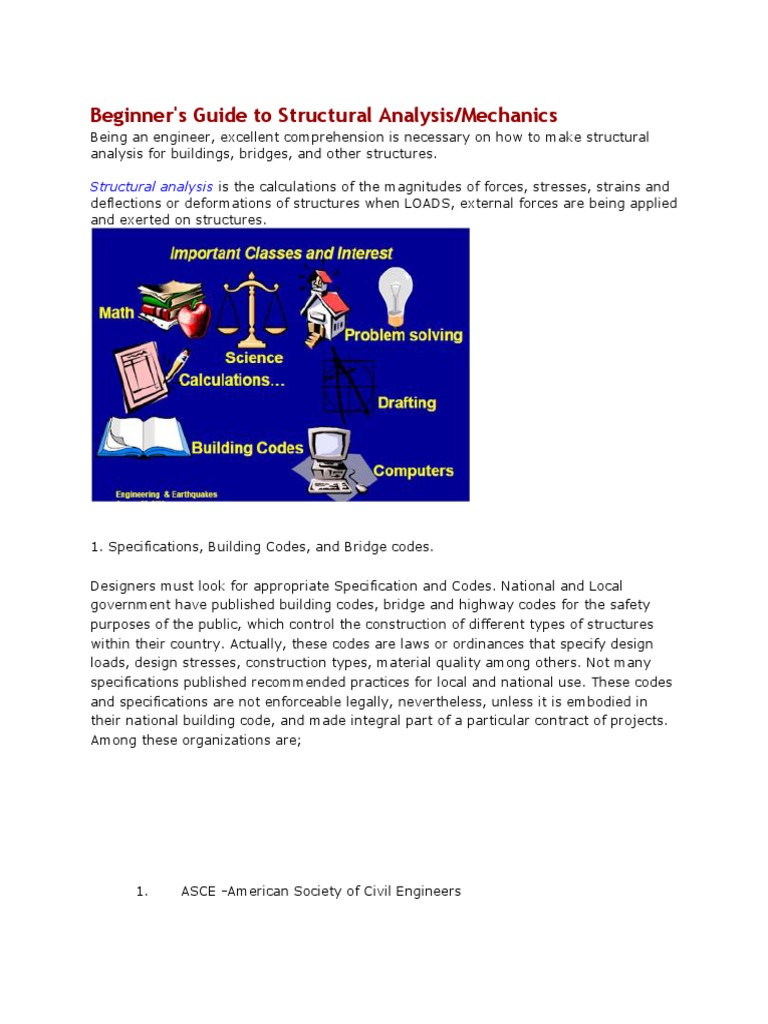 Beginner's Guide To Structural Analysis | PDF | Beam (Structure ...