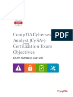 Comptia Cybersecurity Analyst (Cysa+) Certi Cation Exam Objectives