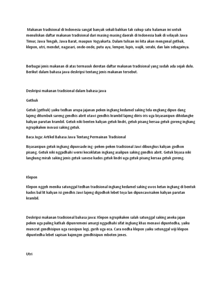Artikel Bahasa Jawa Tentang Permainan Tradisional - Berbagai Permainan - Artikel Singkat Permainan Tradisional Singkat