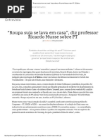 “Roupa Suja Se Lava Em Casa”, Diz Professor Ricardo Musse Sobre PT _ Pública
