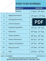 Free Study Plan Schedule for 11 Engineering Subjects