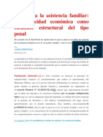 Omisión A La Asistencia Familiar La Capacidad Económica Como Elemento Estructural Del Tipo Penal