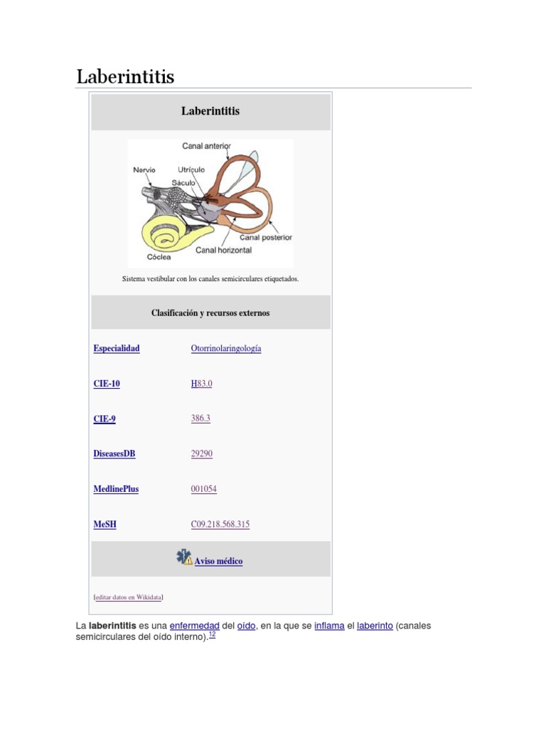 Laberintitis | Epidemiología | Inmunología